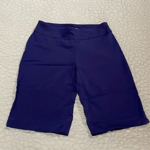 Navy women’s elastic waist shorts